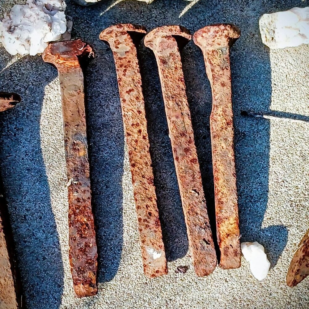 4 Sacred Railroad Spikes, Anointed and Very Uniquely Sourced!